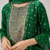 Green Bandhani Banarasi Dhoti Set With Gotta Work