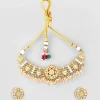White Kundan Floral Pendant Necklace and Earrings Set
