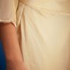 Cream Tissue Embroidered Dhoti Set