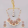 1011-white-kundan-pendant-drop-necklace-and-floral-danglers-set-2.webp White Kundan Pendant Drop Necklace and Floral Danglers Set