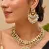 1014-mint-green-kundan-pendant-drop-necklace-and-earrings-set-1.webp Mint Green Kundan Pendant Drop Necklace and Earrings Set