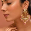 1018-pink-kundan-oversized-bead-drop-earrings-1.webp Pink Kundan Oversized Bead Drop Earrings