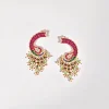 1021-red-kundan-ear-cuff-bead-drop-danglers-2.webp Red Kundan Ear Cuff Bead Drop Danglers