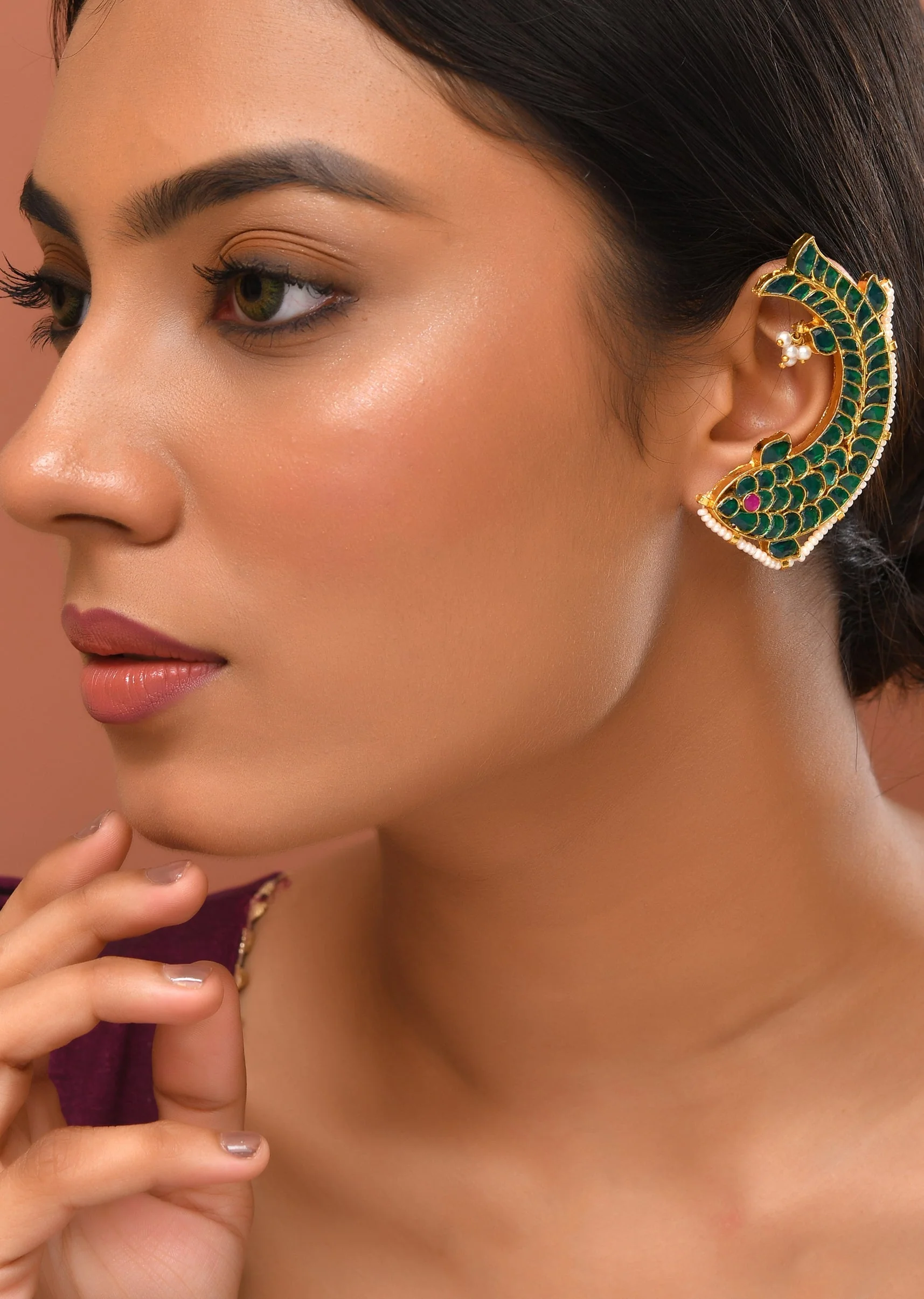 1030-dark-green-earrings-with-pachi-kundan-1.webp Dark Green Earrings With Pachi Kundan