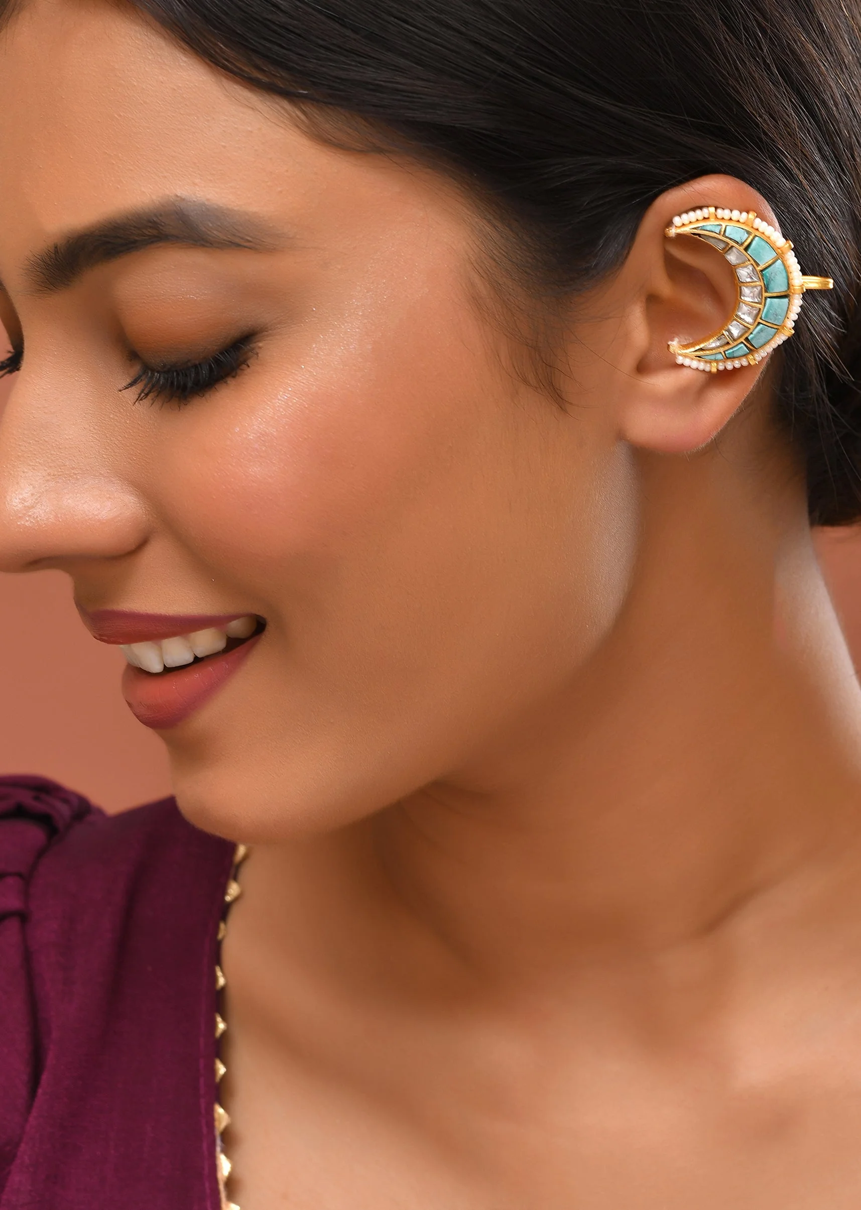 1032-aqua-blue-gold-earrings-with-pachi-kundan-1.webp Aqua Blue Gold Earrings With Pachi Kundan