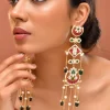 1035-multi-gold-earrings-with-pachi-kundan-1.webp Multi Gold Earrings With Pachi Kundan