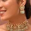 1037-mint-green-kundan-floral-motif-necklace-and-earrings-set-1.webp Mint Green Kundan Floral Motif Necklace and Earrings Set