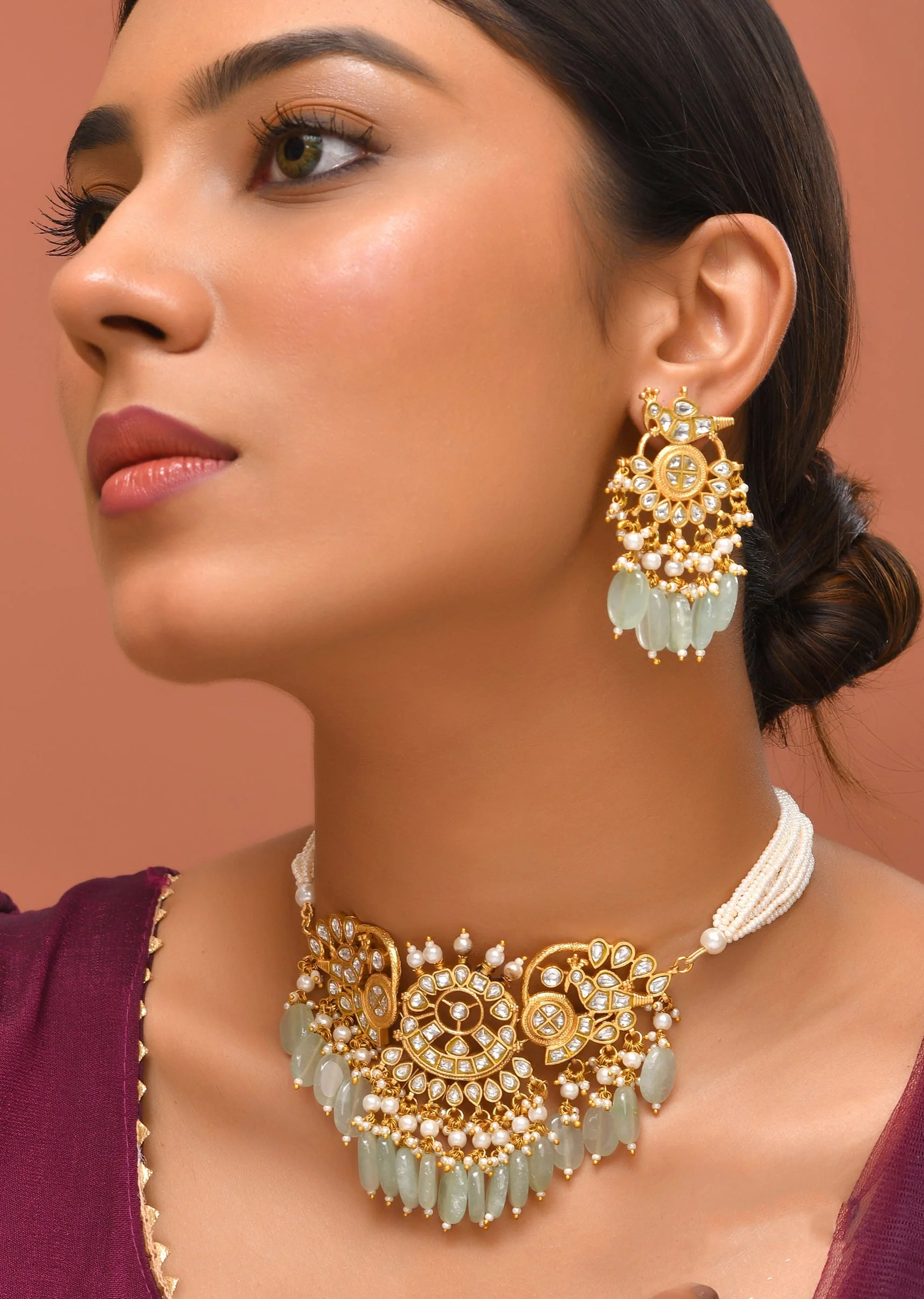 1038-mint-green-white-necklace-set-with-pachi-kundan-1.webp Mint Green White Necklace Set With Pachi Kundan
