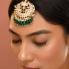 1040-green-chandbali-kundan-maangtikka-1.webp Green Chandbali Kundan Maangtikka