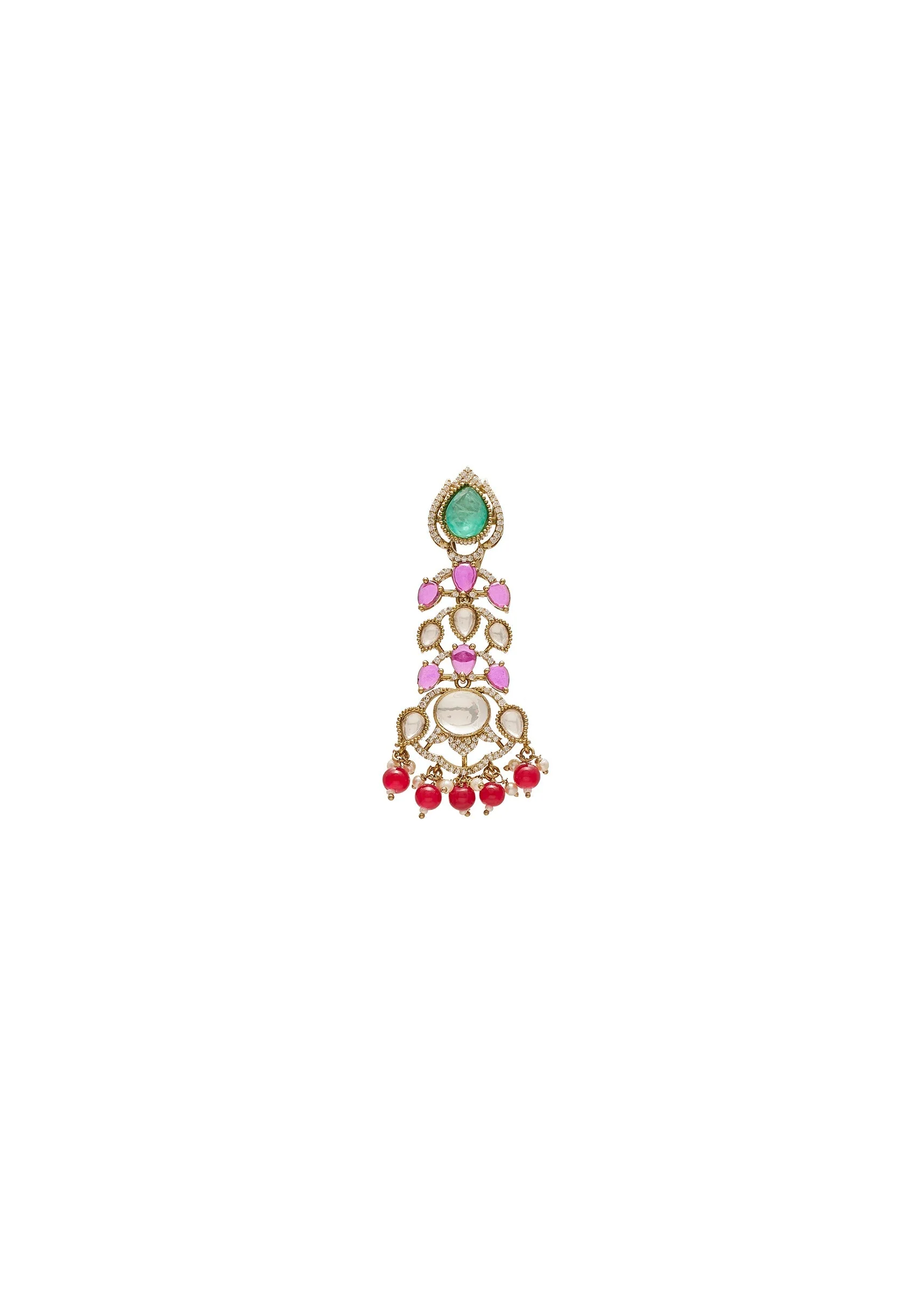 Multicolor Stone Bridal Choker Necklace Set