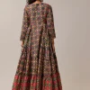 Black Patola Print Silk Long Kurti
