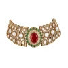1062-red-and-green-rhodium-plated-cz-diamond-necklace-set-with-semi-precious-stones-3.webp Red and Green Rhodium Plated Cz Diamond Necklace Set with Semi Precious Stones