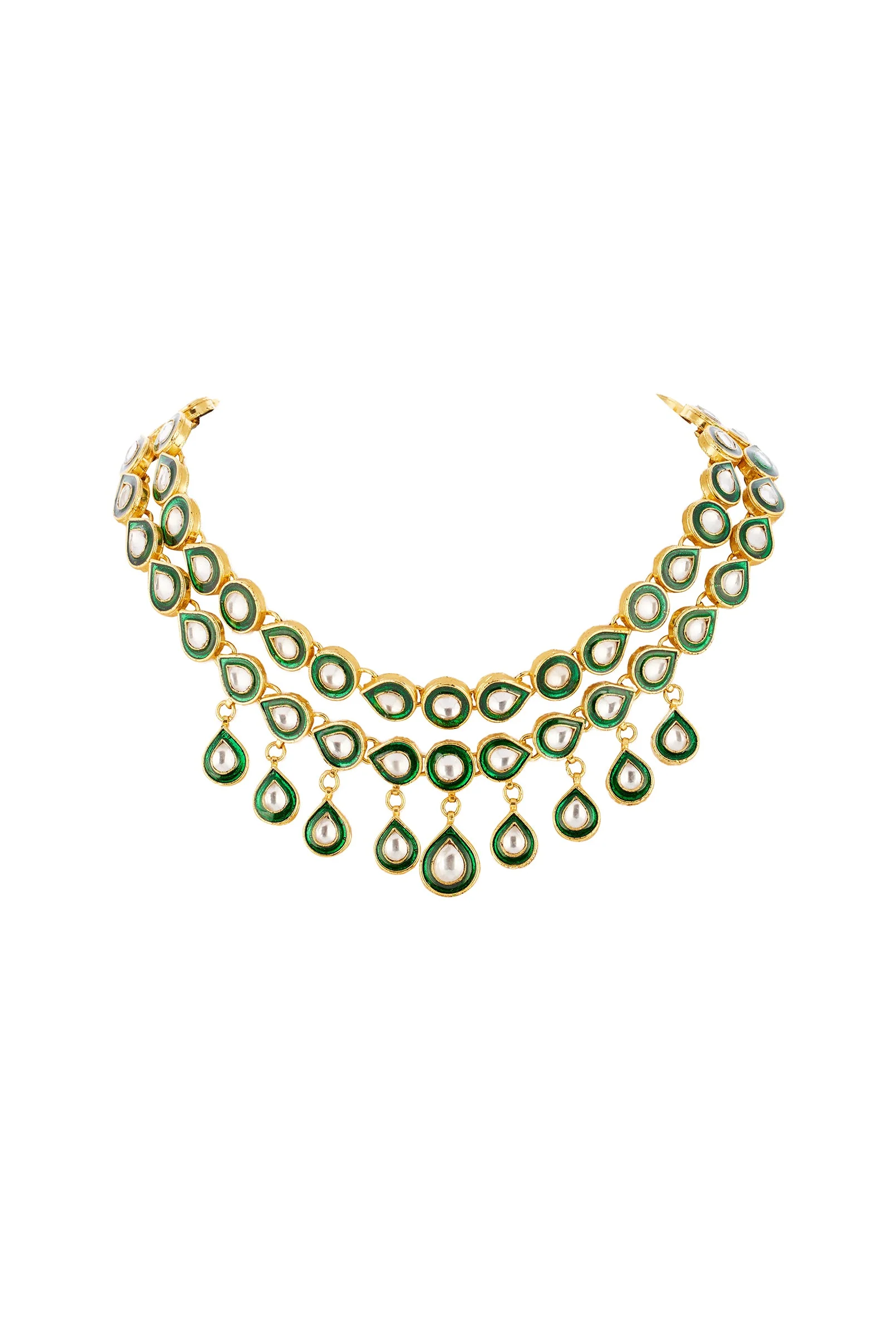 1063-gold-finish-necklace-set-in-kundan-polki-and-meenakari-detailing-3.webp Gold Finish Necklace Set in Kundan Polki and Meenakari Detailing