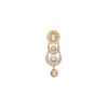 White And Gold Crescent Moon Tiered Pendant Necklace Set