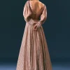 Beige Blouse With Double Layered Skirt