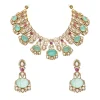 Green And Red Stone Embellished Necklace Set