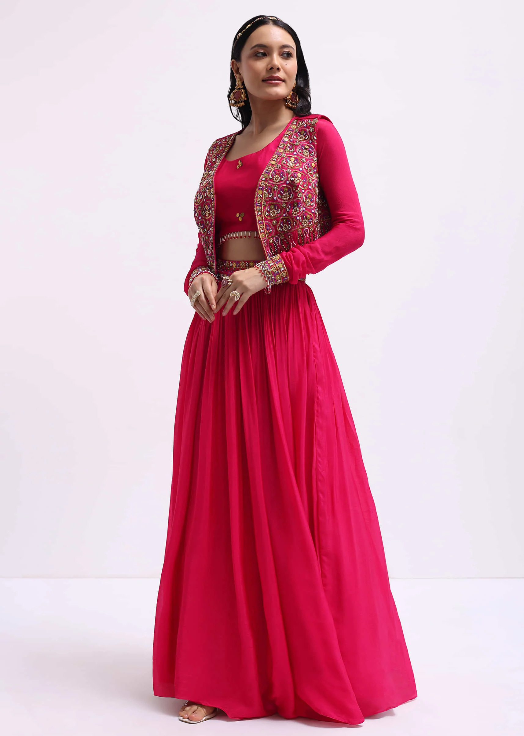10703-dark-pink-embroidered-silk-lehenga-choli-set-1.webp Dark Pink Embroidered Silk Lehenga Choli Set