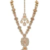 Champagne Gold Stone Encrusted Necklace Set