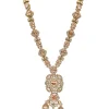 Champagne Gold Stone Encrusted Necklace Set