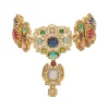 Multi Stone Embellished Necklace Set