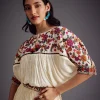 Ivory Embroidered Skirt With Resham work Detailed Crop Top