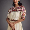 Ivory Embroidered Skirt With Resham work Detailed Crop Top