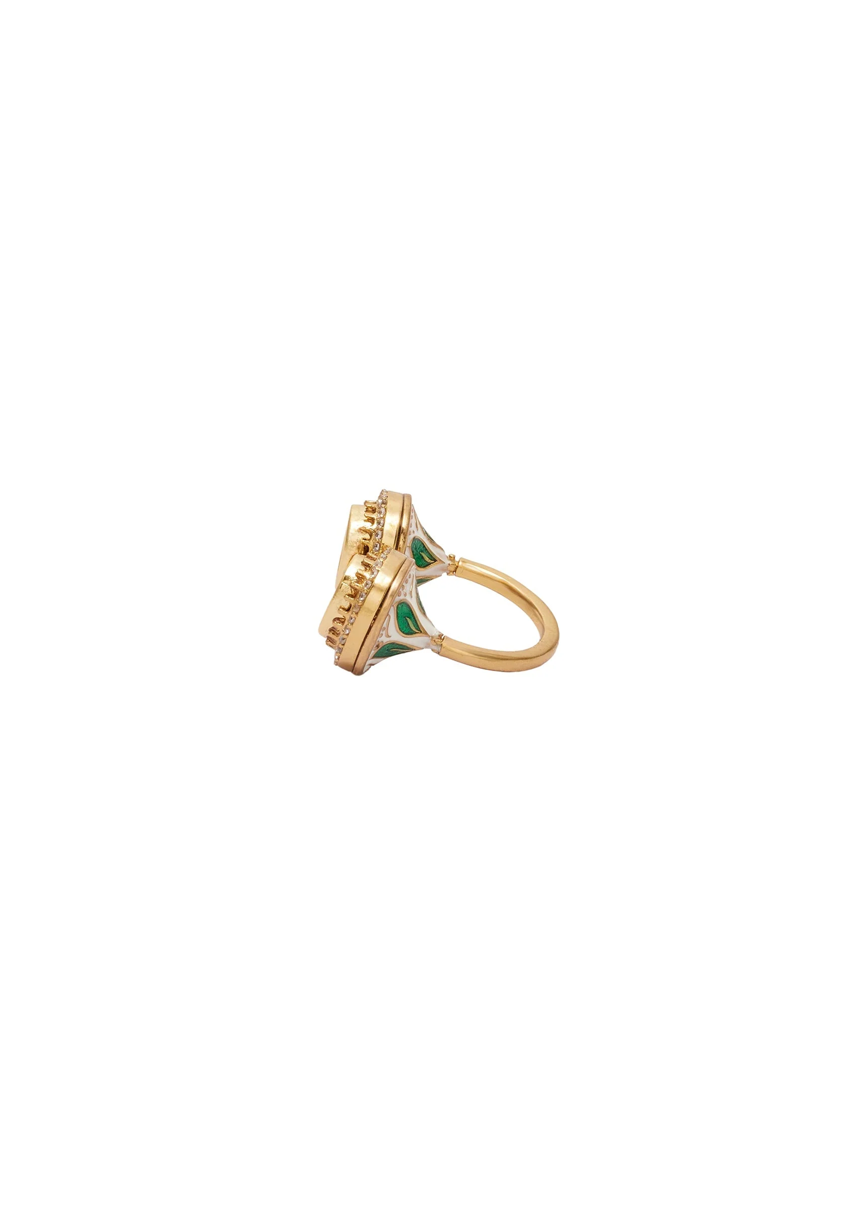 White Stone Festive Statement Ring