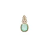 Gold Toned Mint Green Stone Necklace Set