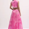 Pink Printed Lehenga Choli With Embroidered Jacket