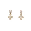 Gold-Toned CZ Necklace Set With Crystal Detailing