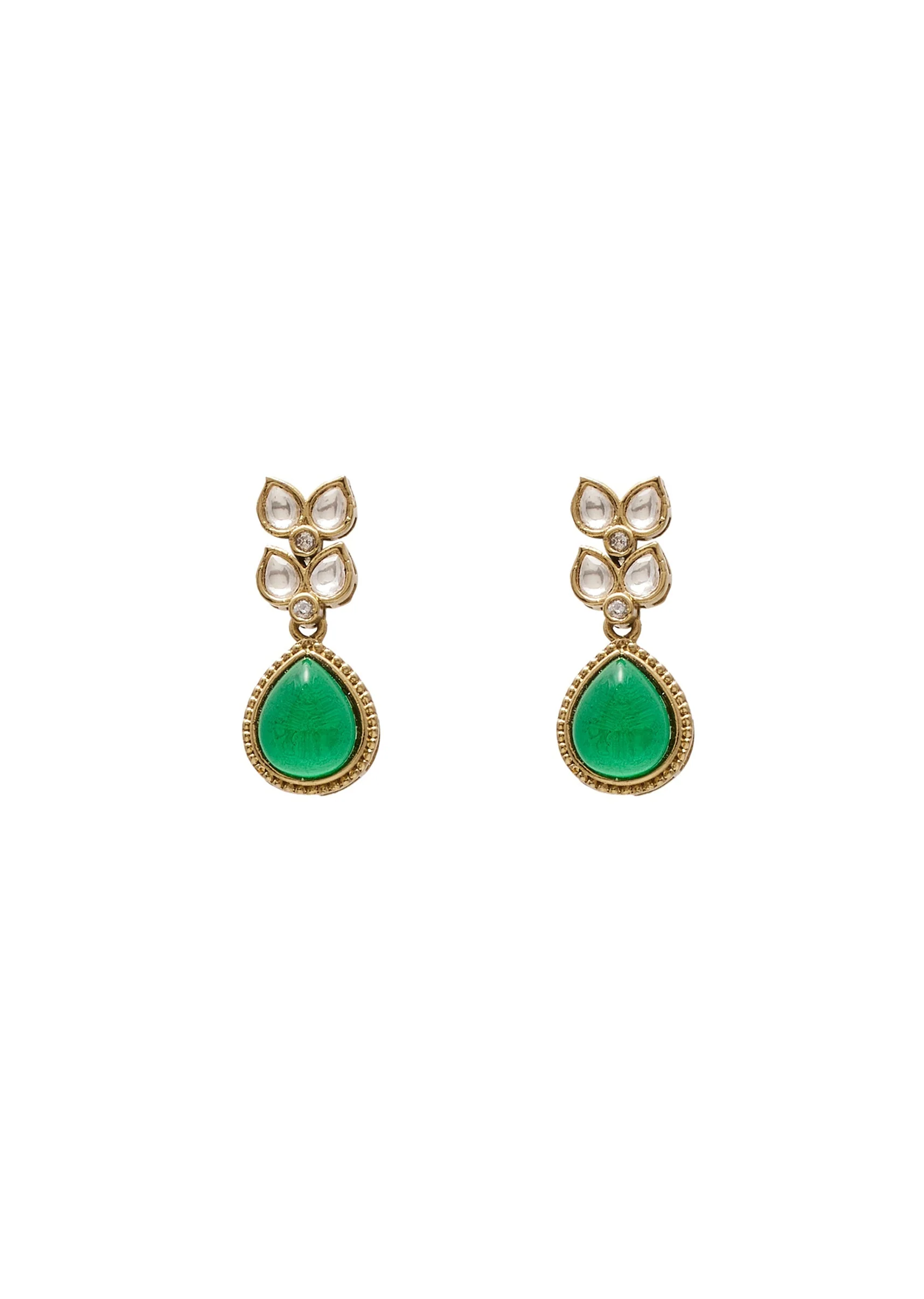 Pearl & Green Choker Necklace Set