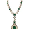 Green Layered Kundan Necklace Set