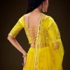 Radiant Yellow Georgette Lehenga With Mirror Work Blouse And Dupatta