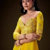 Radiant Yellow Georgette Lehenga With Mirror Work Blouse And Dupatta