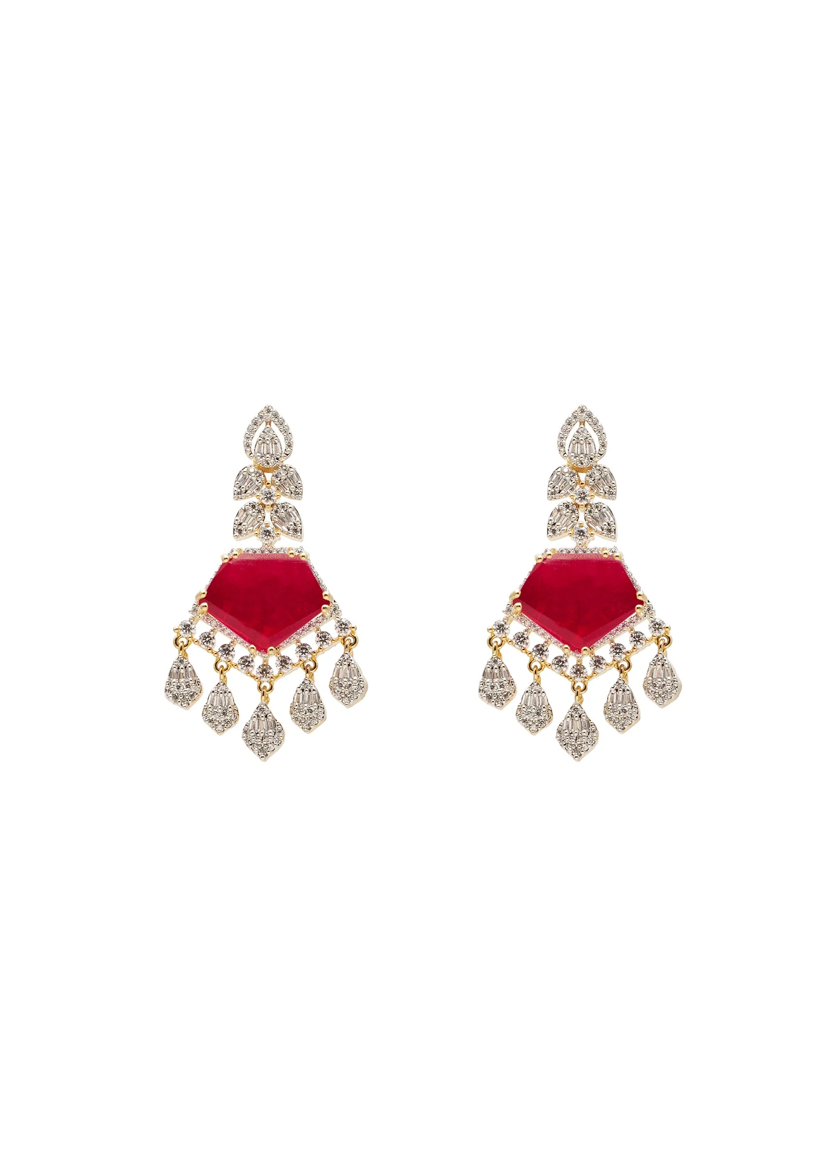 Red Kundan Statement Necklace Set
