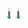 Green Kundan Polki Short Necklace Set With Earrings