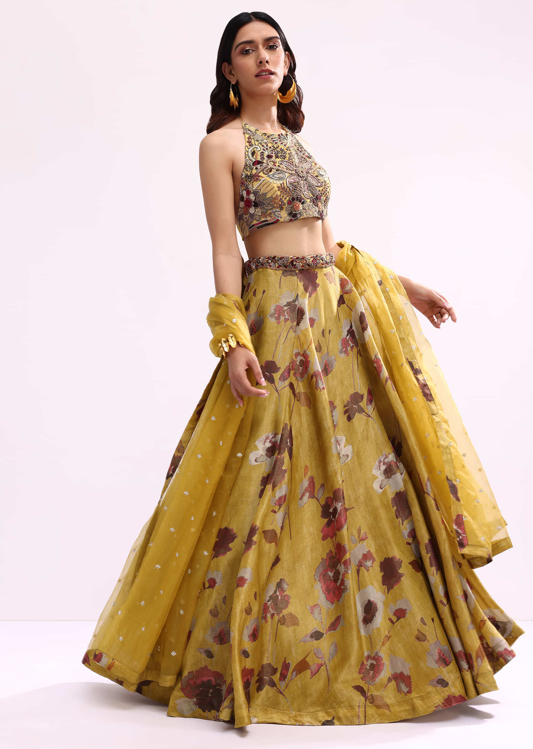 10891-mustard-yellow-embroidered-tissue-lehenga-choli-set-1.jpg Mustard Yellow Embroidered Tissue Lehenga Choli Set