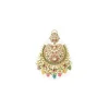 Gold Plated Multicolor Stone Chandelier Earrings