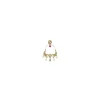 Crescent Motif Multicolored Kundan Polki Hoop Earrings