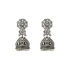 Silver Plated Zircon Jhumkas Earrings