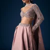 10995-onion-pink-embroidered-blouse-with-lehenga-and-choker-dupatta-2.webp Onion Pink Embroidered Blouse With Lehenga And Choker Dupatta