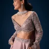 10995-onion-pink-embroidered-blouse-with-lehenga-and-choker-dupatta-4.webp Onion Pink Embroidered Blouse With Lehenga And Choker Dupatta