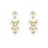 Gold Plated Kundan And Pearl Statement Earrings
