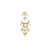 Gold Plated Kundan And Pearl Statement Earrings