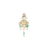 Floral Pearl And Emerald Layered Statement Necklace Set