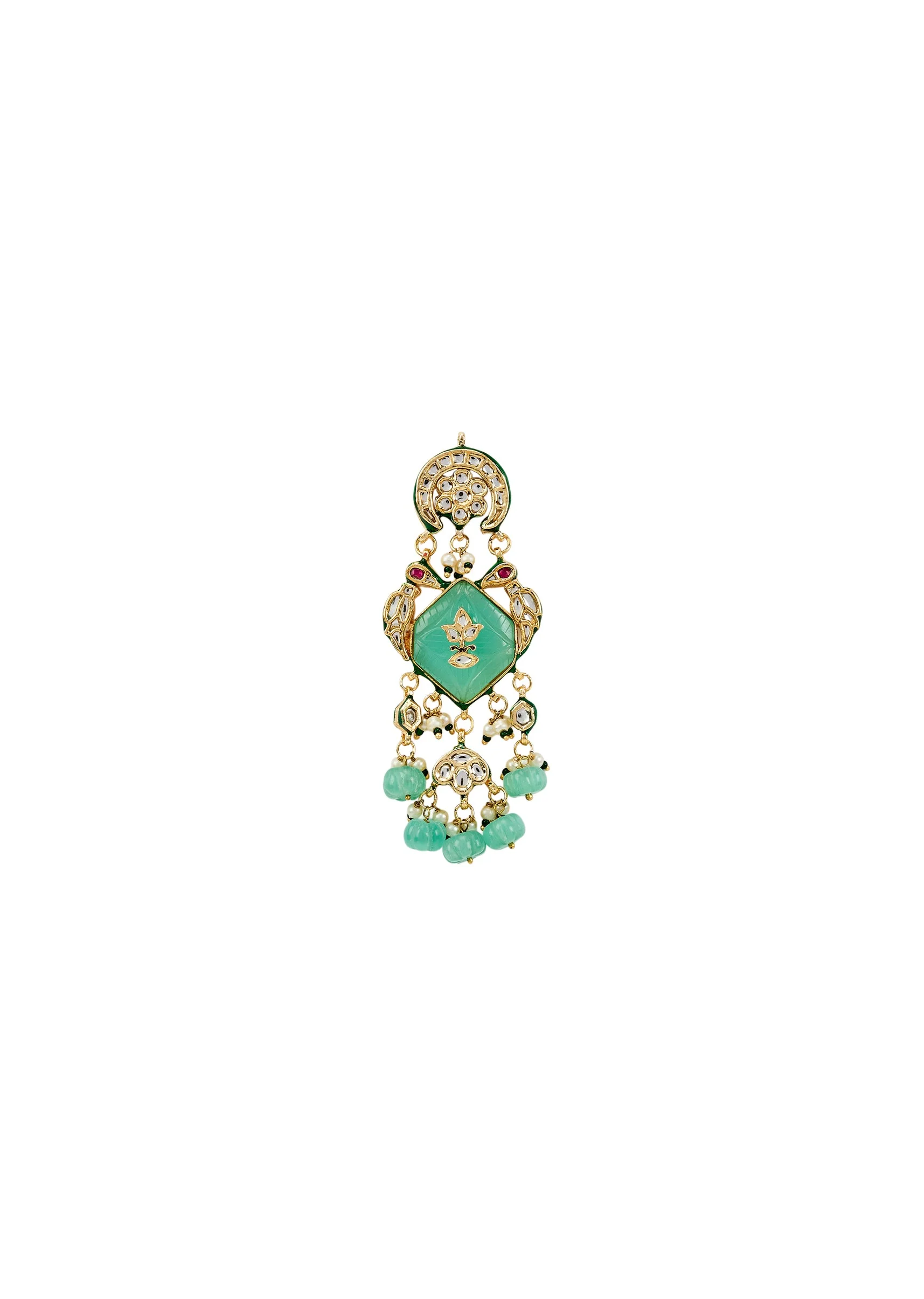 Pastel Lotus Motif Dangler Earrings