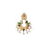 Gold Plated Multicolored Kundan Polki Earrings