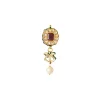 Gold Plated Multicolored Kundan Polki Necklace Set With Earrings