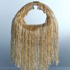 Grey And Silver Potli With Tassel Detailing