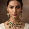 Multicolor Gemstone Choker Necklace Set